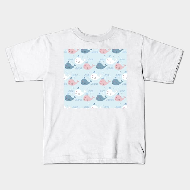 Whale kids design Kids T-Shirt by Bomdesignz